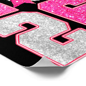 Happy New Year 2026 Disco Ball Nk Coquette Bow Fam Poster (Ecke)