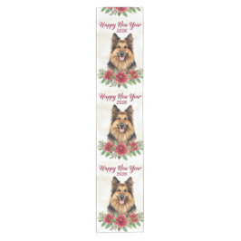 Happy New Year 2026 Dog Decor Table Runner Kurzer Tischläufer