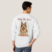 Happy New Year 2026 Dog Long Sleeve Shirt (Schwarz voll)