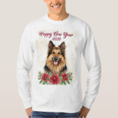Happy New Year 2026 Dog Long Sleeve Shirt (Vorderseite)