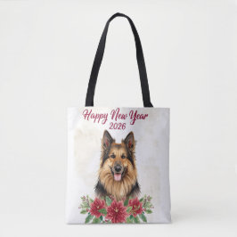 Happy New Year 2026 Dog Lover Tote Bag Tasche
