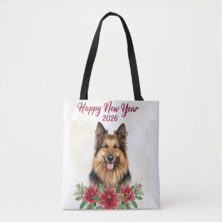 Happy New Year 2026 Dog Lover Tote Bag Tasche