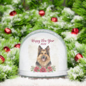 Happy New Year 2026 Dog Snow globe Gift Schneekugeln (Weihnachten)