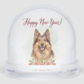 Happy New Year 2026 Dog Snow globe Gift Schneekugeln (Rückseite)