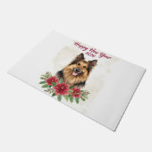 Happy New Year 2026 Dog Welcome door Mat Fußmatte (Schrägansicht)