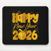 Happy New Year 2026 Eve Party Gold Family Matching Mousepad (Vorne)