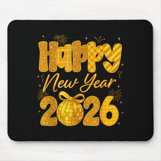 Happy New Year 2026 Eve Party Gold Family Matching Mousepad (Vorne)