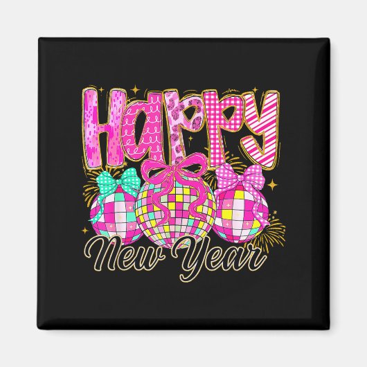 Happy New Year 2026 Family Celebration New Years E Magnet (Vorne)