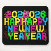 Happy New Year 2026 Family Celebration New Years E Mousepad (Vorne)