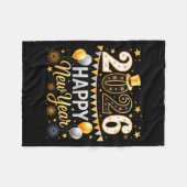 Happy New Year 2026 Family Matching New Year Firew Fleecedecke (Vorderseite (Horizontal))