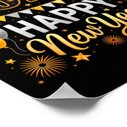 Happy New Year 2026 Family Matching New Year Firew Poster (Ecke)