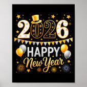 Happy New Year 2026 Family Matching New Year Firew Poster (Vorne)