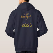 Happy New Year 2026 Festive Celebration Design Hoodie (Rückseite)
