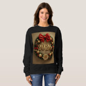 happy new year 2026 festive wreath hoodie (Vorne ganz)