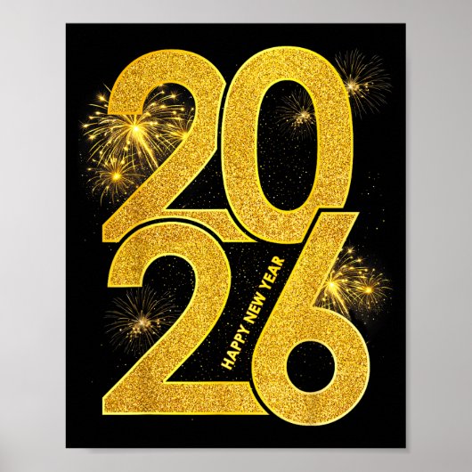 Happy New Year 2026 Firework Family Matching Men W Poster (Vorne)