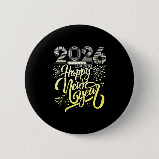 Happy New Year 2026 Fireworks Loading New Years Ev Button (Vorderseite)