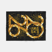 Happy New Year 2026 Fireworks New Year Eve's Nye P Fleecedecke (Vorderseite (Horizontal))