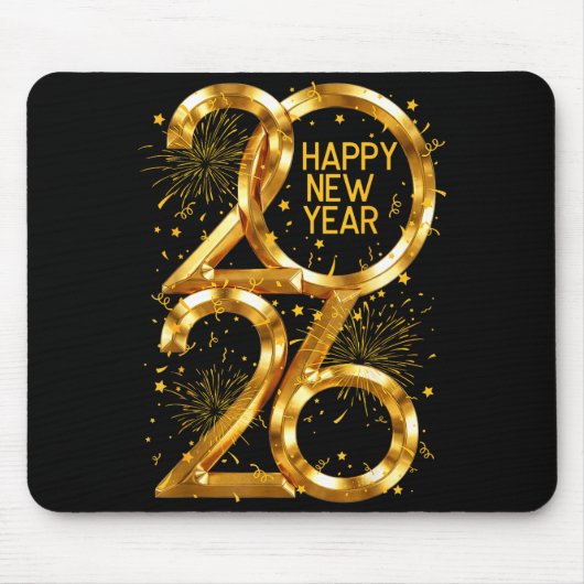 Happy New Year 2026 Fireworks New Year Eve's Nye P Mousepad (Vorne)