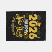 Happy New Year 2026 Fireworks New Years Eve Party Fleecedecke (Vorderseite (Horizontal))