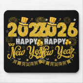Happy New Year 2026 Fireworks New Years Eve Party Mousepad (Vorne)