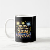 Happy New Year 2026 Fireworks Party Celebration  Kaffeetasse (Links)