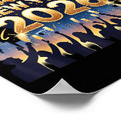 Happy New Year 2026 Fireworks Party Celebration Poster (Ecke)