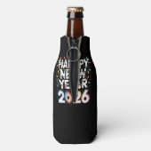Happy New Year 2026 Flaschenkühler (Flasche Rückseite)