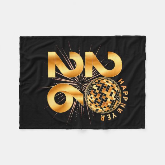 Happy New Year 2026 Fleecedecke (Vorderseite (Horizontal))