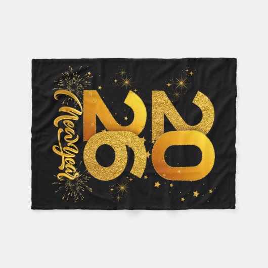 Happy New Year 2026 Fleecedecke (Vorderseite (Horizontal))