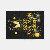 Happy New Year 2026  Fleecedecke (Vorderseite (Horizontal))