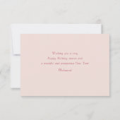 Happy New Year 2026 Floral Elegant Magnolia Design Mitteilungskarte (Rückseite)