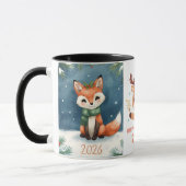 happy new year 2026 fox & reindeer coffee mug tasse (Links)