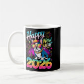Happy New Year 2026 French Bulldog Fireworks Party Kaffeetasse (Links)