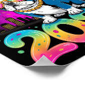 Happy New Year 2026 French Bulldog Fireworks Party Poster (Ecke)