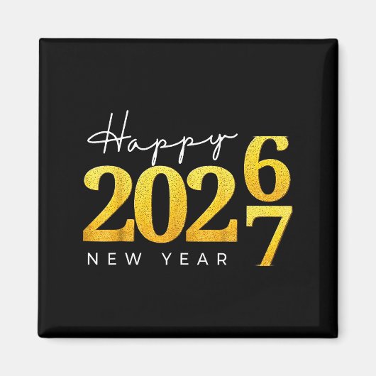 Happy New Year 2026 Funny 67 New Year Countdown Si Magnet (Vorne)