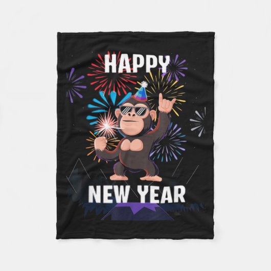 Happy New Year 2026 Funny Kids Bigfoot Lovers Part Fleecedecke (Vorderseite)