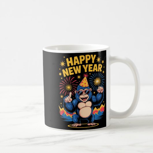 Happy New Year 2026 Funny Kids Bigfoot Lovers Part Kaffeetasse (Rechts)