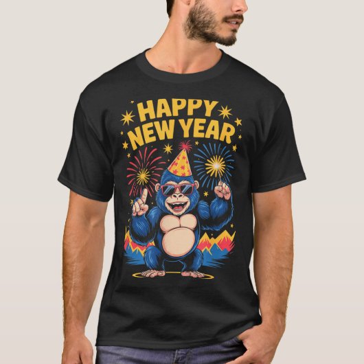 Happy New Year 2026 Funny Kids Bigfoot Lovers Part T-Shirt (Vorderseite)