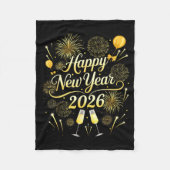 Happy New Year 2026 Funny New Years Eve Party Men Fleecedecke (Vorderseite)