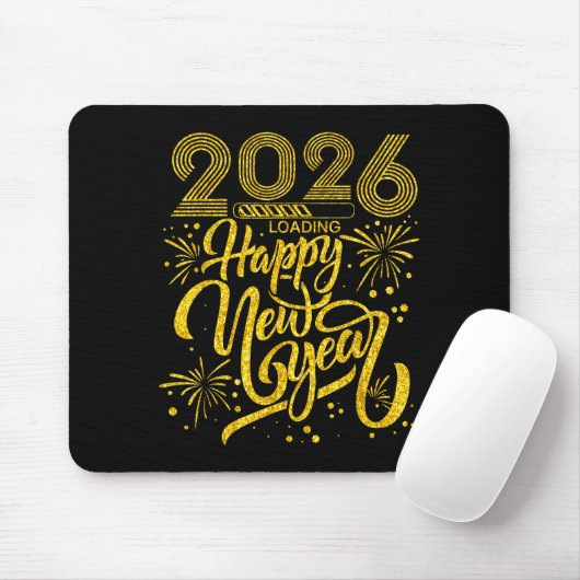 Happy New Year 2026 Funny New Years Eve Party Men  Mousepad (Mit Mouse)