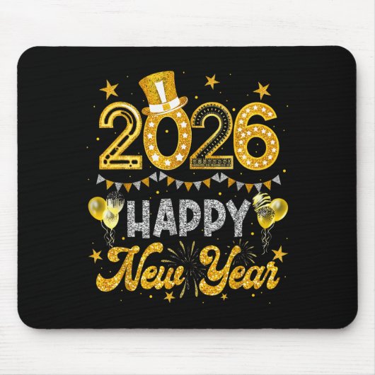 Happy New Year 2026 Funny New Years Eve Party Men  Mousepad (Vorne)