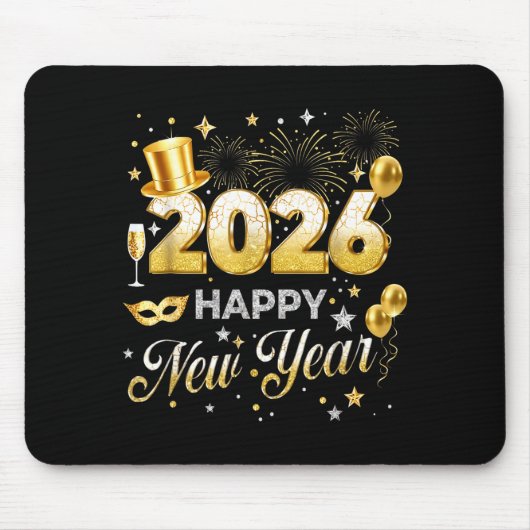Happy New Year 2026 Funny New Years Eve Party Men Mousepad (Vorne)