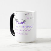 Happy New Year 2026 Funny Quote Gift, Verwandlungstasse (Vorderseite Links)
