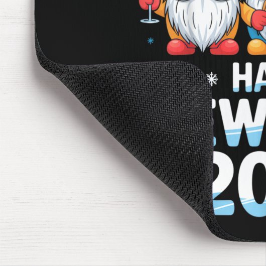 Happy New Year 2026 Gnome Cute Holiday Celebration Mousepad (Ecke)
