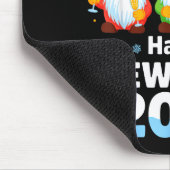 Happy New Year 2026 Gnome With Fireworks And Champ Mousepad (Ecke)