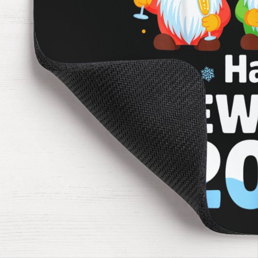 Happy New Year 2026 Gnome With Fireworks And Champ Mousepad (Ecke)