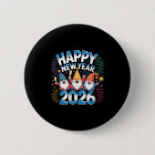 Happy New Year 2026 Gnomes Family Party New Years Button (Vorderseite)