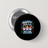 Happy New Year 2026 Gnomes Family Party New Years Button (Vorne & Hinten)