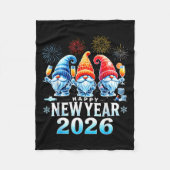 Happy New Year 2026 Gnomes Family Party New Years Fleecedecke (Vorderseite)