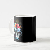 Happy New Year 2026 Gnomes Family Party New Years Kaffeetasse (Vorderseite Links)